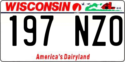 WI license plate 197NZO