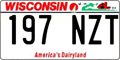 WI license plate 197NZT