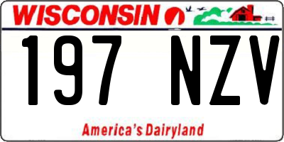 WI license plate 197NZV