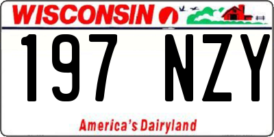 WI license plate 197NZY