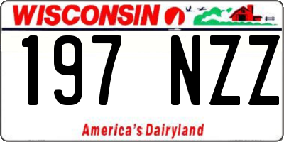 WI license plate 197NZZ