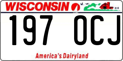 WI license plate 197OCJ