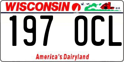 WI license plate 197OCL