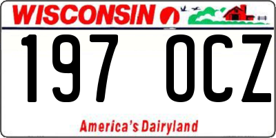 WI license plate 197OCZ