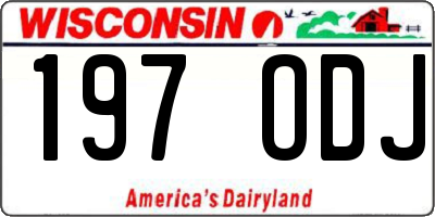 WI license plate 197ODJ
