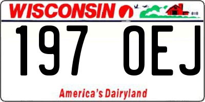 WI license plate 197OEJ