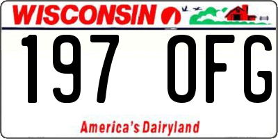 WI license plate 197OFG