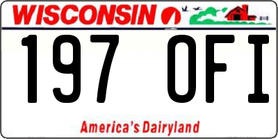 WI license plate 197OFI