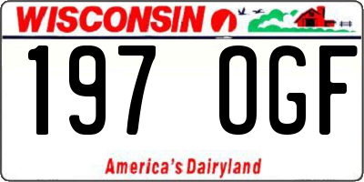 WI license plate 197OGF