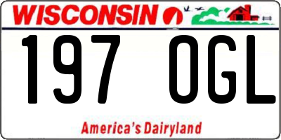 WI license plate 197OGL