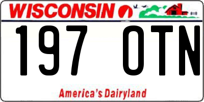 WI license plate 197OTN
