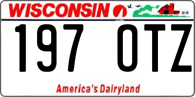 WI license plate 197OTZ