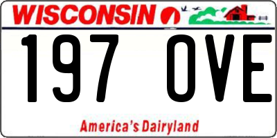 WI license plate 197OVE