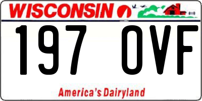 WI license plate 197OVF