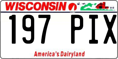 WI license plate 197PIX