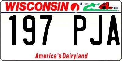 WI license plate 197PJA