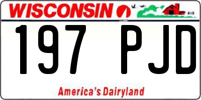 WI license plate 197PJD