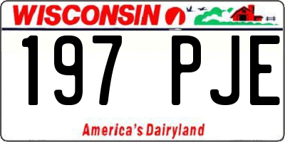 WI license plate 197PJE