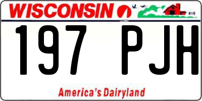 WI license plate 197PJH