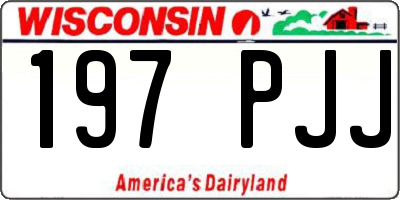 WI license plate 197PJJ
