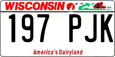 WI license plate 197PJK