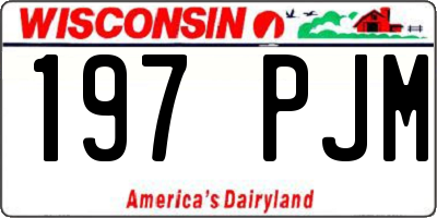 WI license plate 197PJM