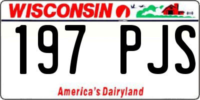 WI license plate 197PJS
