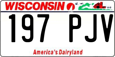 WI license plate 197PJV