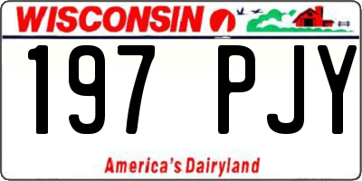 WI license plate 197PJY