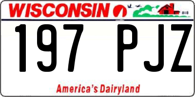 WI license plate 197PJZ