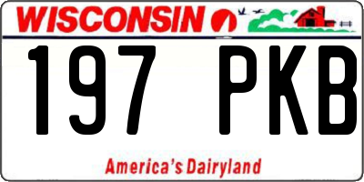 WI license plate 197PKB