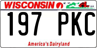 WI license plate 197PKC