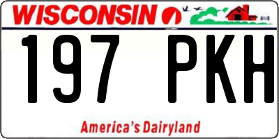 WI license plate 197PKH