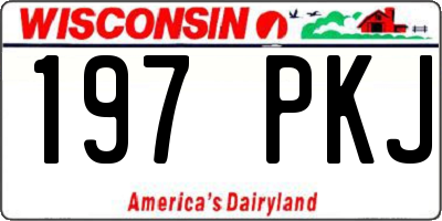 WI license plate 197PKJ