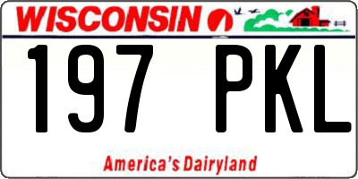 WI license plate 197PKL