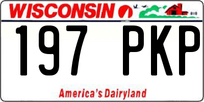 WI license plate 197PKP