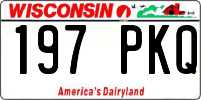 WI license plate 197PKQ