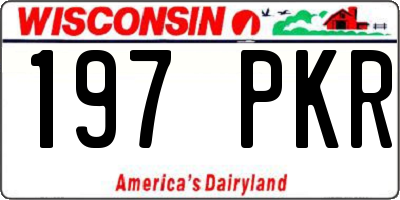 WI license plate 197PKR