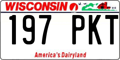 WI license plate 197PKT