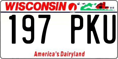 WI license plate 197PKU