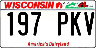 WI license plate 197PKV