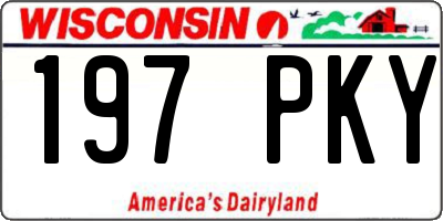 WI license plate 197PKY