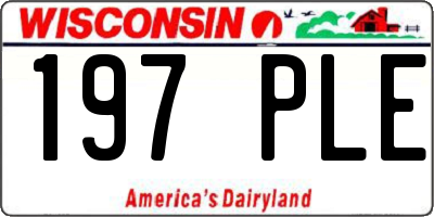 WI license plate 197PLE