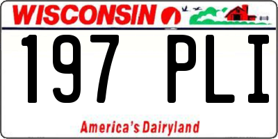 WI license plate 197PLI