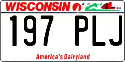 WI license plate 197PLJ