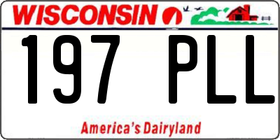WI license plate 197PLL