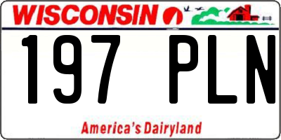 WI license plate 197PLN