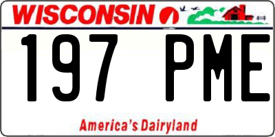 WI license plate 197PME