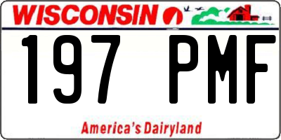 WI license plate 197PMF