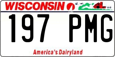 WI license plate 197PMG